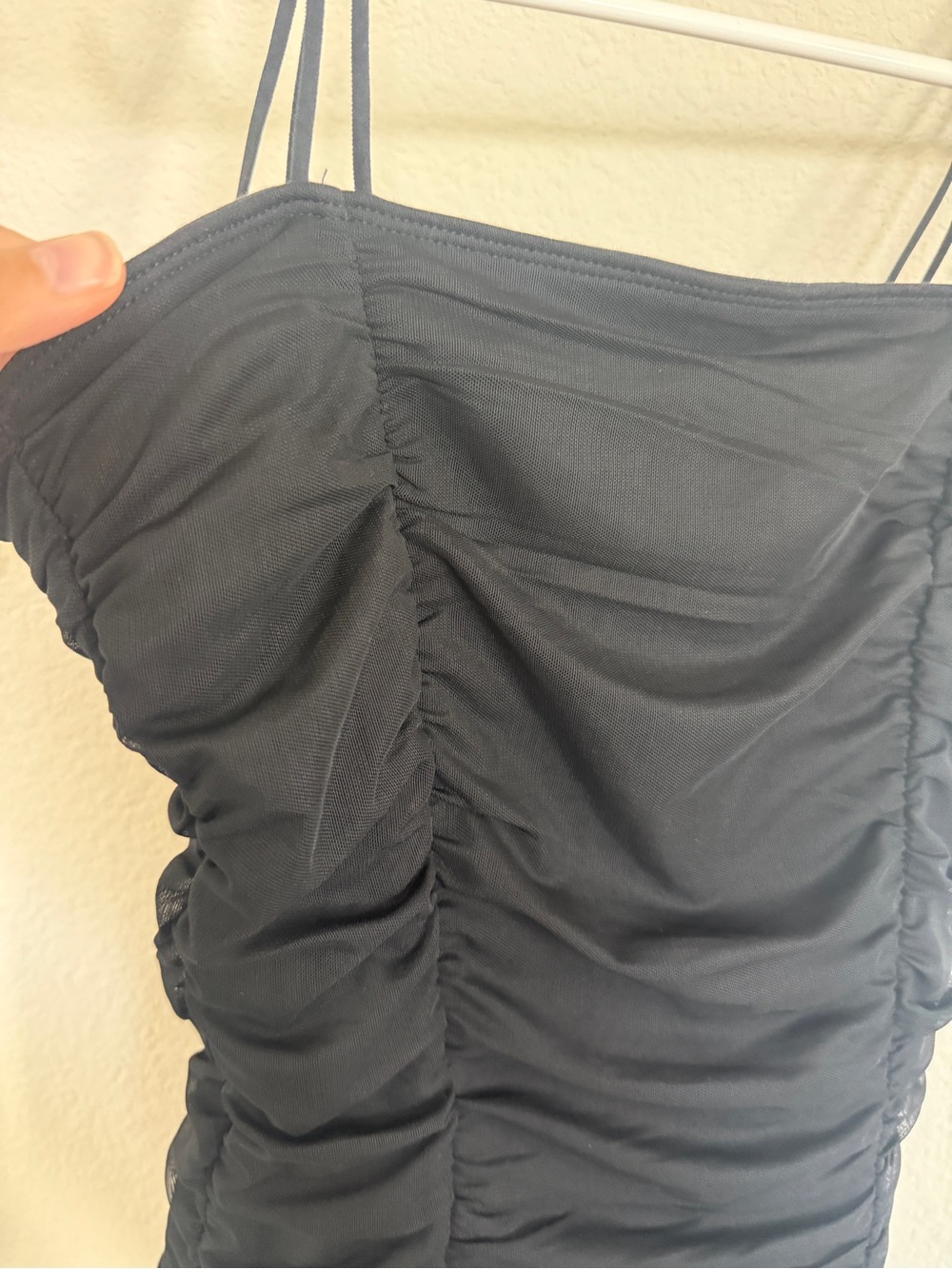 Abercrombie & Fitch Ruched Mesh bodysuit, XS